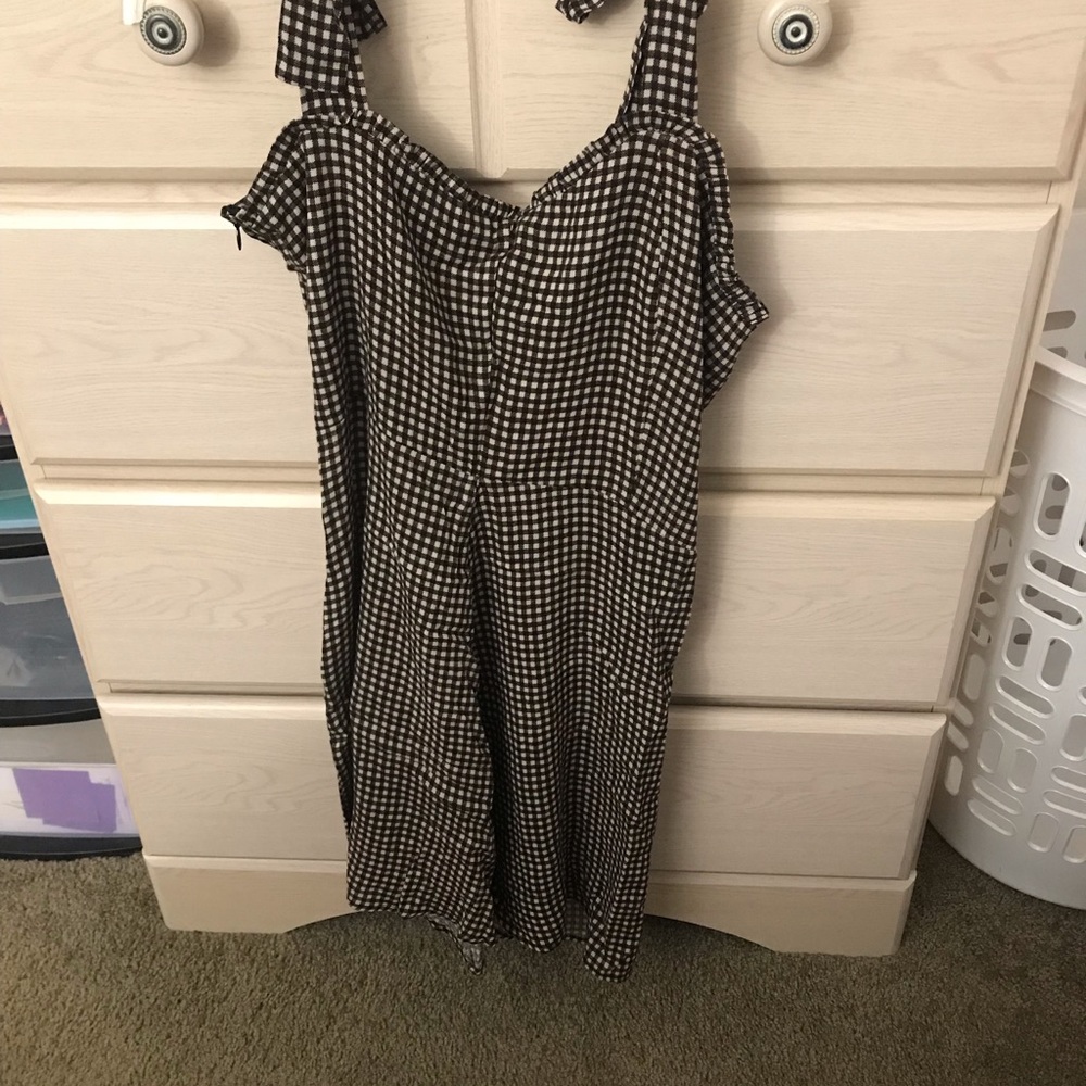 Dottie Couture Boutique Brown Gingham mini dress